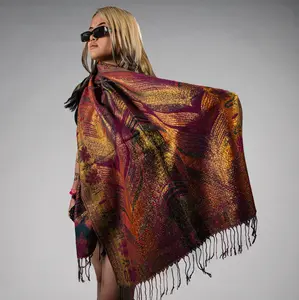 Starlit Feather Rave Pashmina Scarf