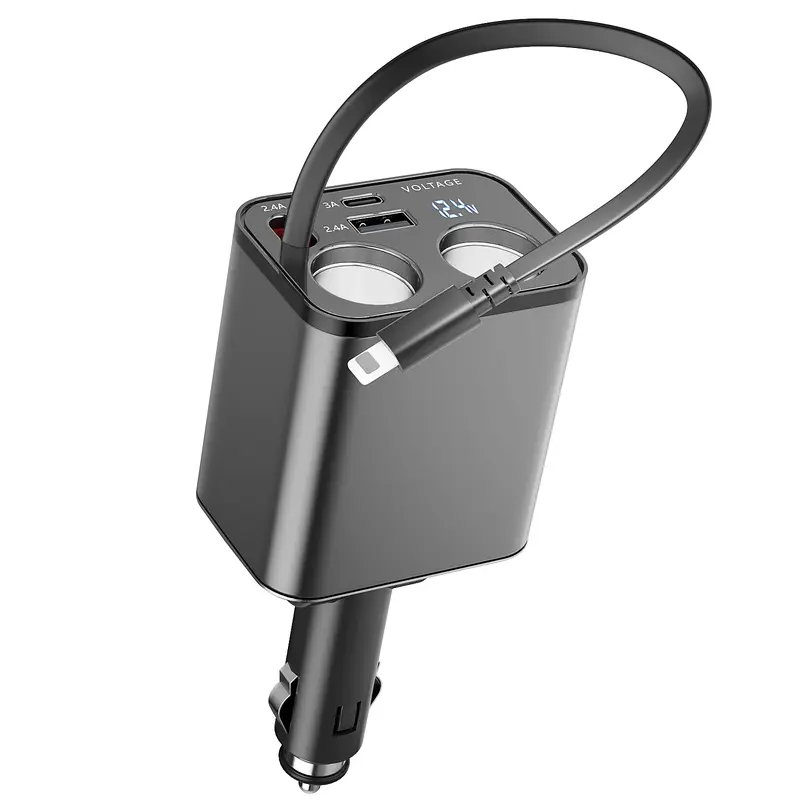cigarette lighter hub Car lighter adapter to usb
