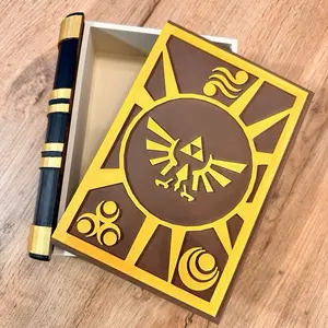 Legend of Zelda Inspired Secret Storage Book Box, 3D Printed Fantasy Decor, Hidden Compartment Book Case