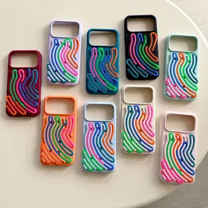 Curved Maze Silicon Phone Case for iPhone 17 Pro Max - 16-Layer Drop Protection, Brain-Training & Sensory Relaxation, Stylish Designer Anxiety Case