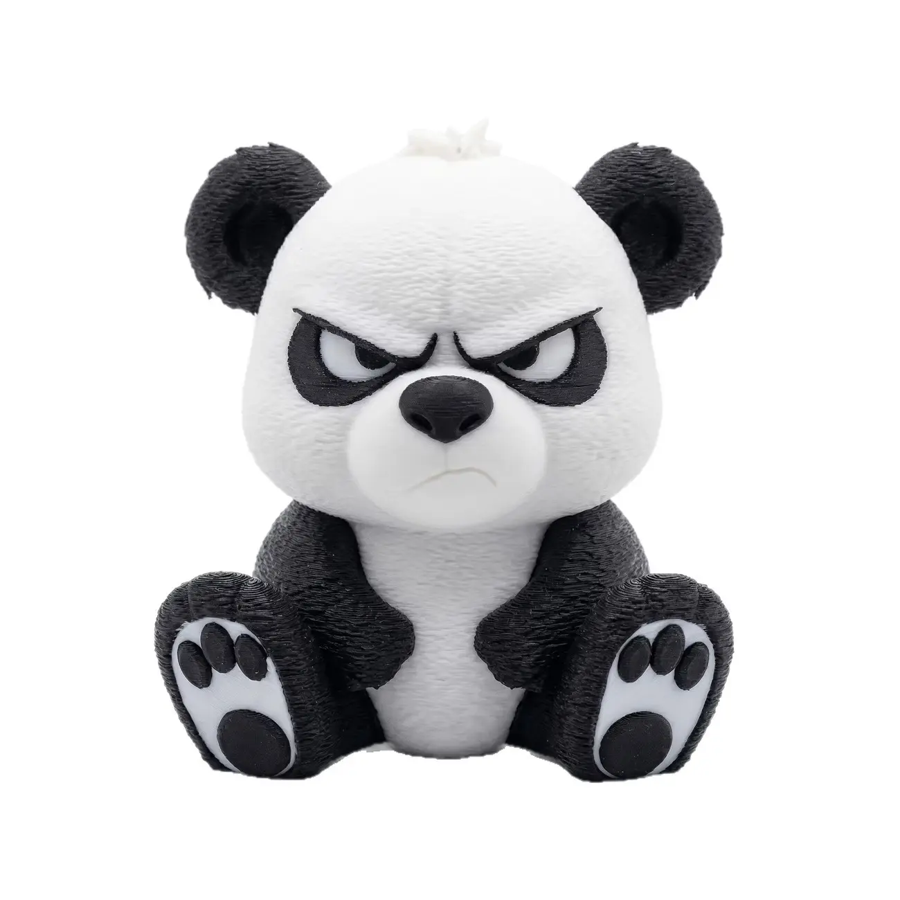 3D Printed Irritable Panda Decorative Desk Figurine - Smooth, Compact Desk Accessory with Cute Charm, Birthday Gift Ideas for Home, Office