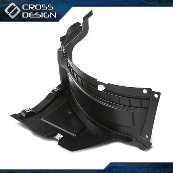 PIT66 1 Pc Plastic Polypropylene Cross Design Front Left Side Fender Liner, Car Exterior Mud Flap & Splash Guard Accessory Fit For 2016-2018 Audi A6 S6