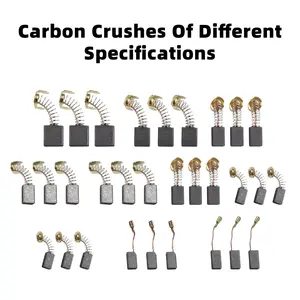 60Pcs 10 Sizes Electric Motor Carbon Brushes Replacement For Power Tool