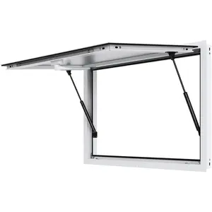 VEVOR Concession Window 36"x24", TikTokShopBlackFriday, Aluminum Alloy Food Truck Service Window with Awning Door & Drag Hook, Up to 85 Degrees Stand Serving Window for Food Trucks Concession Trailers, Glass Not Included