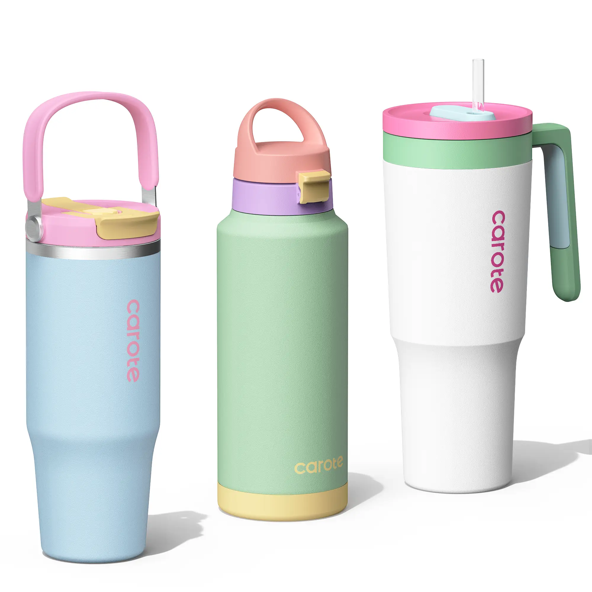 [Official] CAROTE 3pcs Insulated Tumbler Set, 32oz+32oz+40oz, Leak-Proof, Portable & Long-Lasting Heat Retention for On-the-Go Comfort