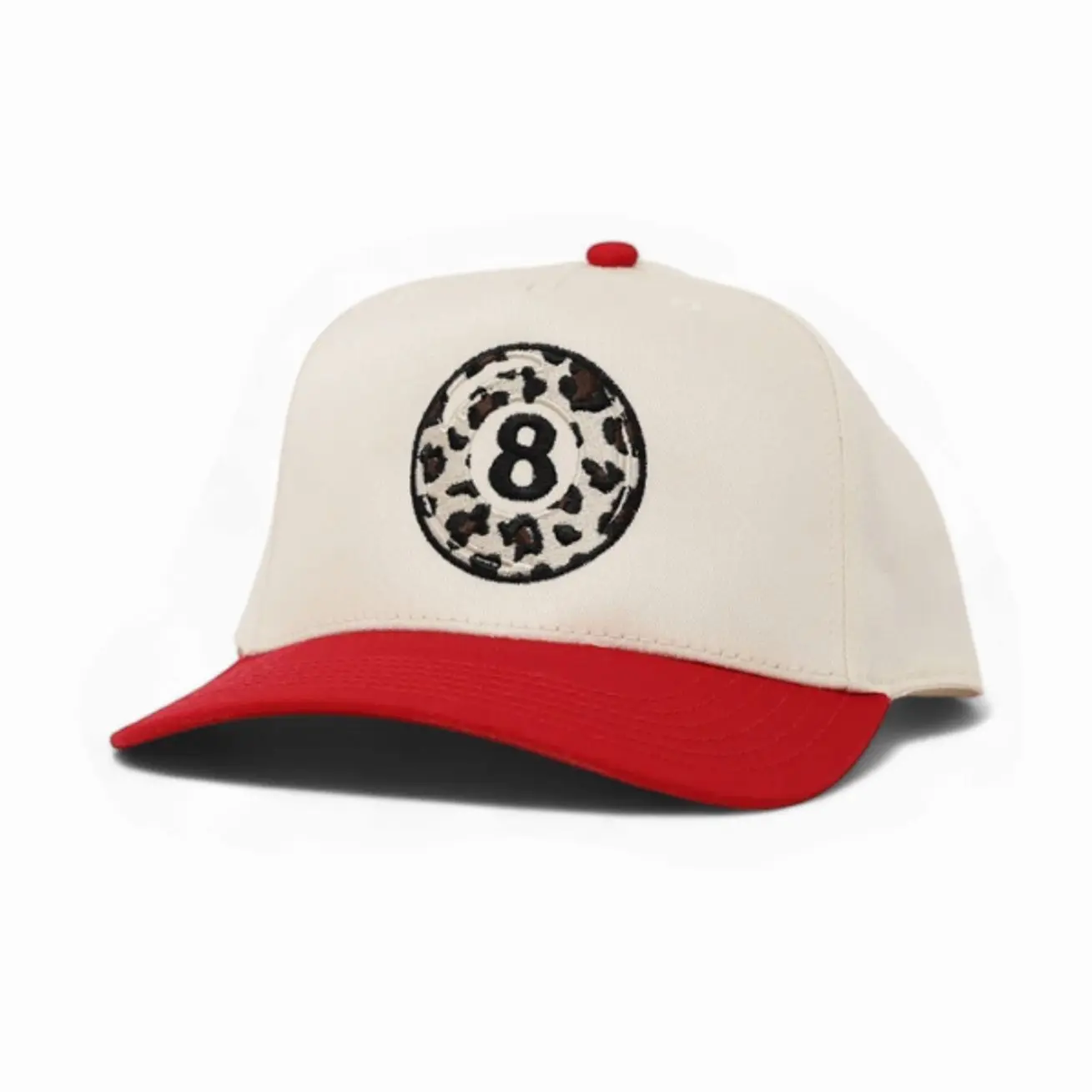 Lucky Leopard Snapback Hat, Custom Leather Patch Trucker Hat Vintage Distressed Mesh Back Baseball Cap Personalized Engraved Patchwork Snapback Unisex Outdoor Casual Dad Hat Gift for Men Women