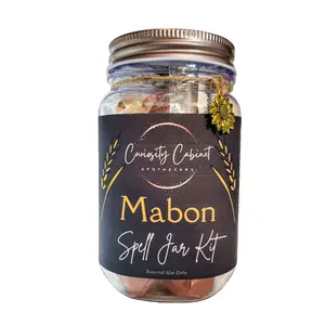 Mabon Spell Jar Kit - Occult Pagan Fall Harvest - Spell Bottle Kit - Witchcraft Supplies - Herbs and Crystals