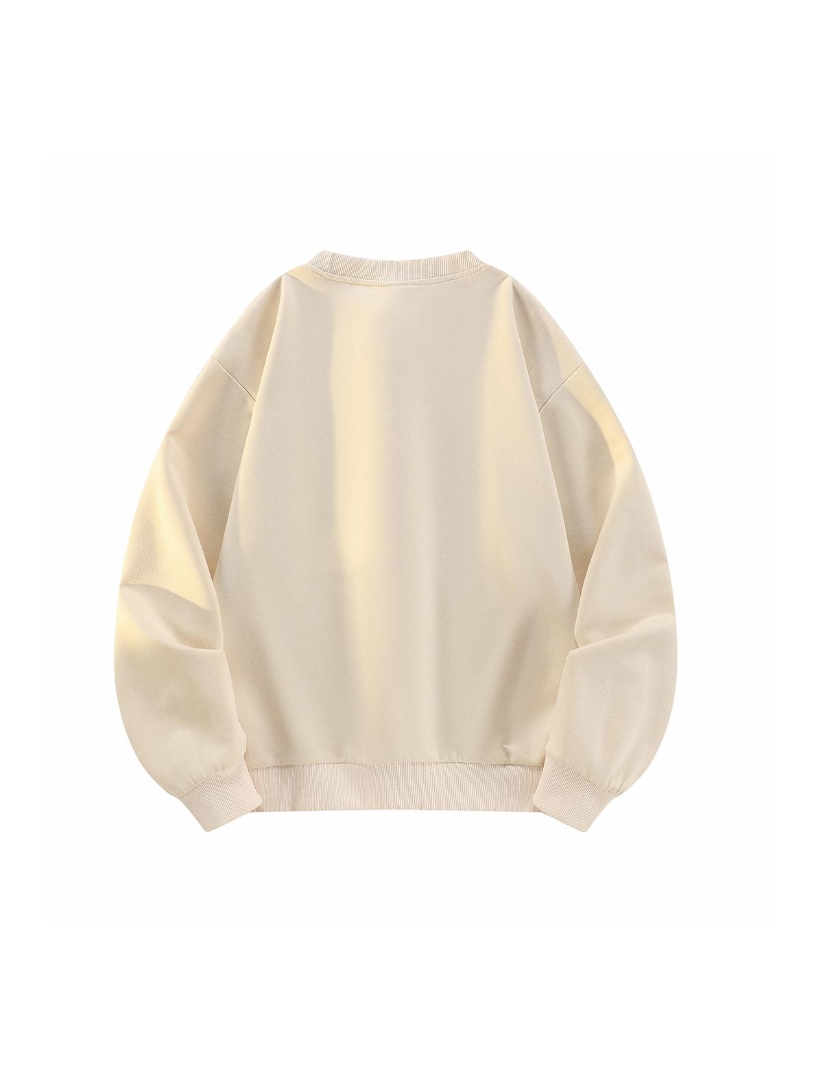 3-pack: men’s crewneck sweatshirt, men’s pullover sweatshirt.Loose, comfortable fit, no print design—simple and versatile for home, everyday casual wear, campus, and commuting to work.