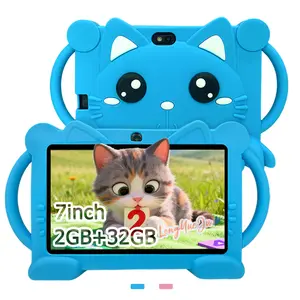 7-inch touchscreen tablet, Student tablets, Android games, installation of educational software, parental control, multiple apps, supports internet access, no adapter, blue/pink, holiday gifts, education and gaming, anti fall and anti-collision