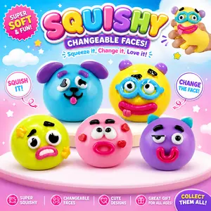 New Smushers Squishy, Moldable Dog Slow Rise Squishy, Super Soft Stress Relief Squeeze, Relaxing Sensory Fidget Relief Anxiety, Anti-Stress Gift, Cute Desk Decor