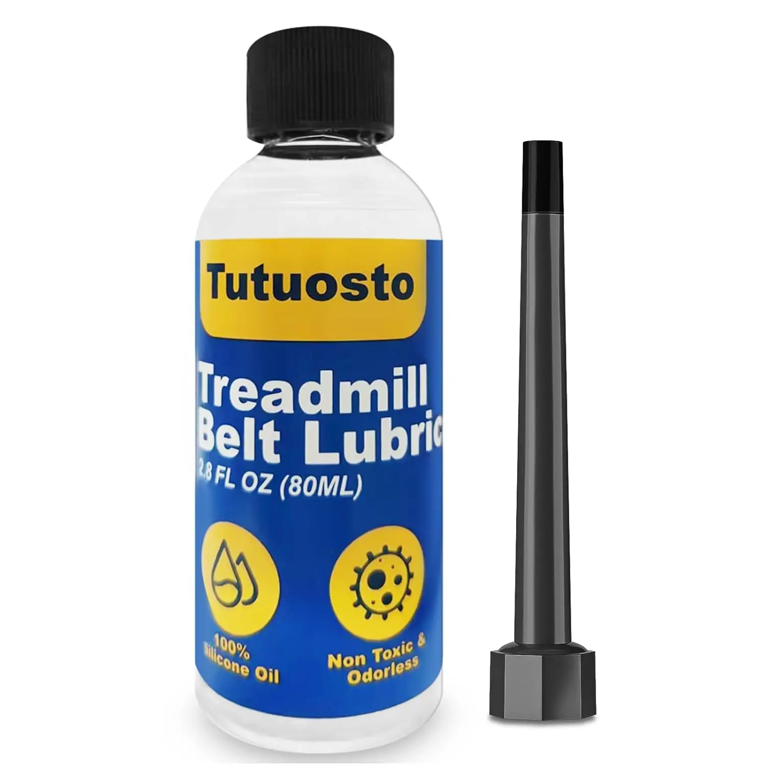 100% Silicone Treadmill Belt Lubricant 500CS High-Temp Resistant Lube Kit with Precision Screw Cap Reduces Noise Extends Treadmill Life Universal for Most Treadmills Also for Acrylic Pouring DIY Crafts Home Gym Fitness Maintenance