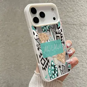 Fashion MAMA Bull Head Pattern Premium Magnetic Phone Cases for iPhone 17 16 15 14 Pro Max air 13 12 11 Plus Smartphone Shockproof Protection Acrylic Cover Cellphone Protective case