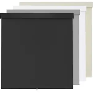 Cordless 100% Blackout Roller Shades Free-Stop Pull Down Blinds for Indoor Windows Thermal Insulated UV Protection for Home Office Black 34" W x 72" H