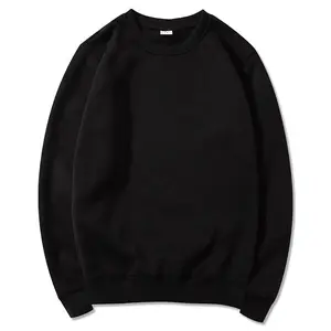 Casual Unisex Crewneck Solid Basic Sweatshirt