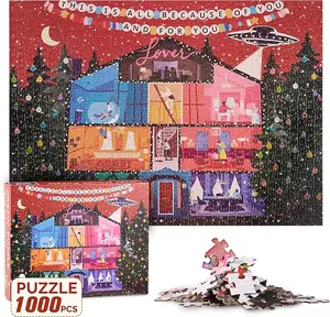 Romantic House Puzzles 1000pcs Jigsaw Puzzle Set 27.2inch*19.5inch for Puzzle Lovers Relaxation & Entertainment