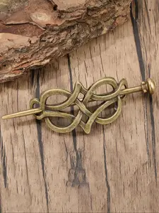 Vintage Viking Celtic Knot Hair Clip, Nordic Rune Hair Accessory for Women & Girls, Party Style Gift for Valentine's Day & Mother's Day