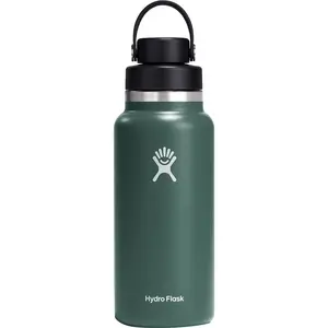 HYDRO FLASK 32oz Wide Mouth Chug Cap vacuum insulated stainless steel water bottle with leakproof closeable lid for cold water drinks, sports, travel, car and school fir