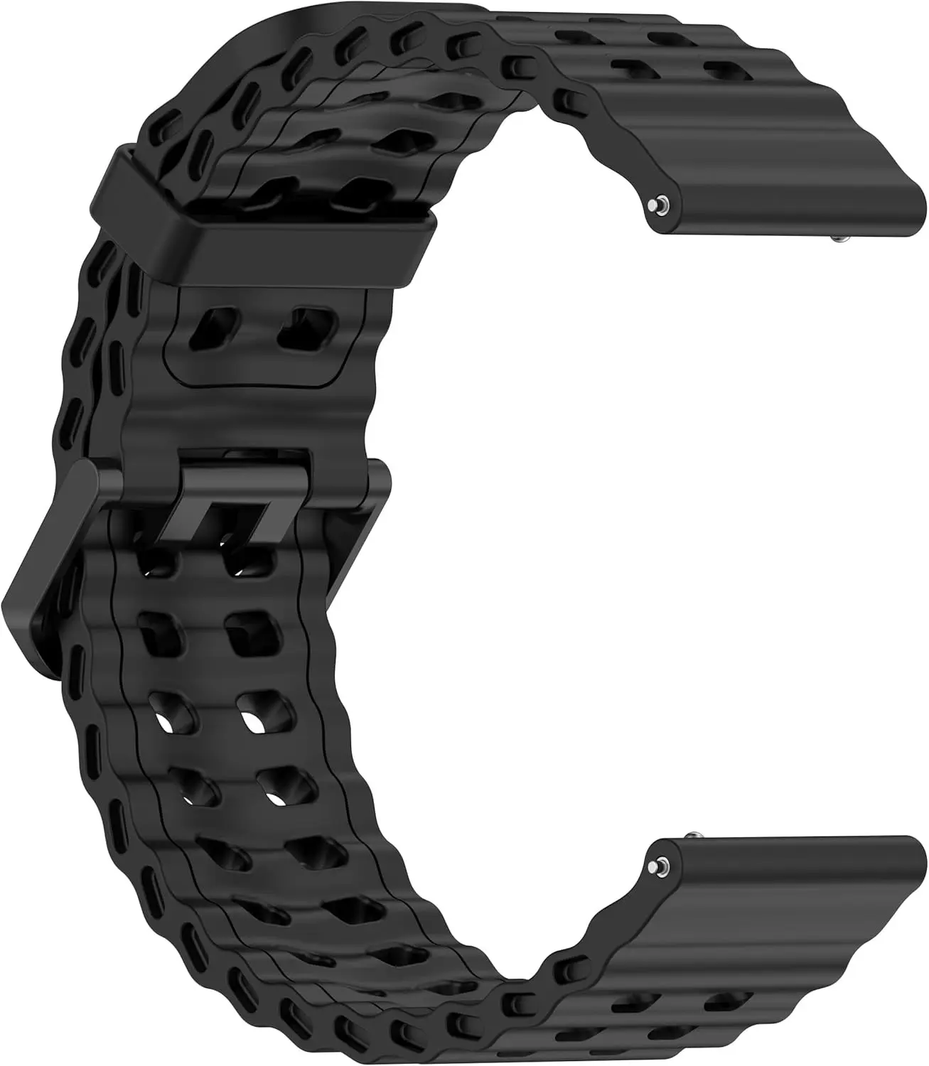 Sport Watch Band 18mm 19mm 20mm 21mm 22mm 23mm 24mm With Quick Release, Waterproof Breathable Silicone Watch Band for Men Women