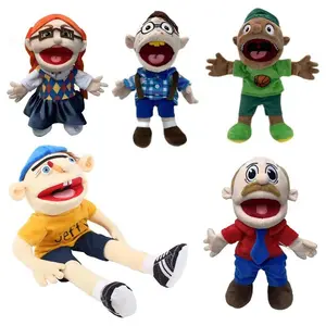Anime Jeffy Friends Hand Puppet Cartoon Plushie Toy Soft Cartoon Funny Finger Puppet Toy for Brithday Party Toys