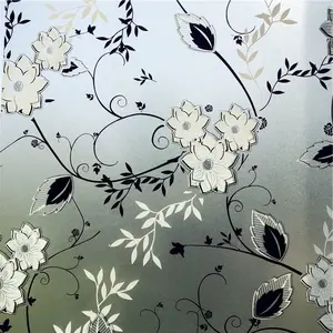 Window Privacy Film for Glass, Floral Removable Static Film