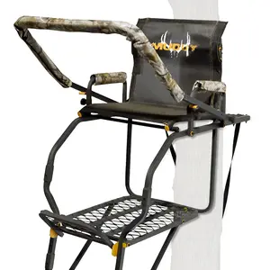 Muddy Huntsman Deluxe 17 Foot Hunting Ladderstand, 1 Person Climbing Tree Stand