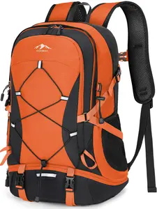 Hiking Backpack for Men and Women, 40L Waterproof Large Foldable Hiking Bag, Lightweight Travel Backpack for Rock Climbing and Mountain Trekking, Durable Outdoor Hiking