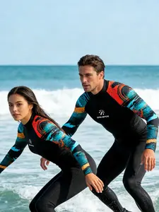Unisex Quick-Dry Surfing Wetsuit Top, UV Protection Swimwear, Summer Beach Wear, Tight-Fitting Diving Suit, Fast Dry Swimsuit