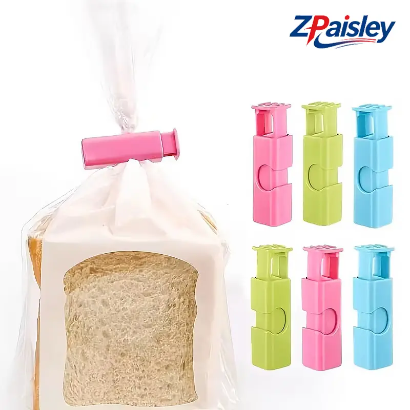 8/15Pcs Reusable Food Bag Sealing Clips, Air Tight Plastic Bread Bag Closure Clips, Multi-color Snack Bag Sealer for Kitchen Pantry Food Storage Organization, Keep Food Fresh & Crispy