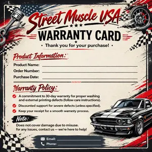 5-1 Our Warranty Card for T-Shirt, Sweatshirt and Hoodie, Warranty Card for You