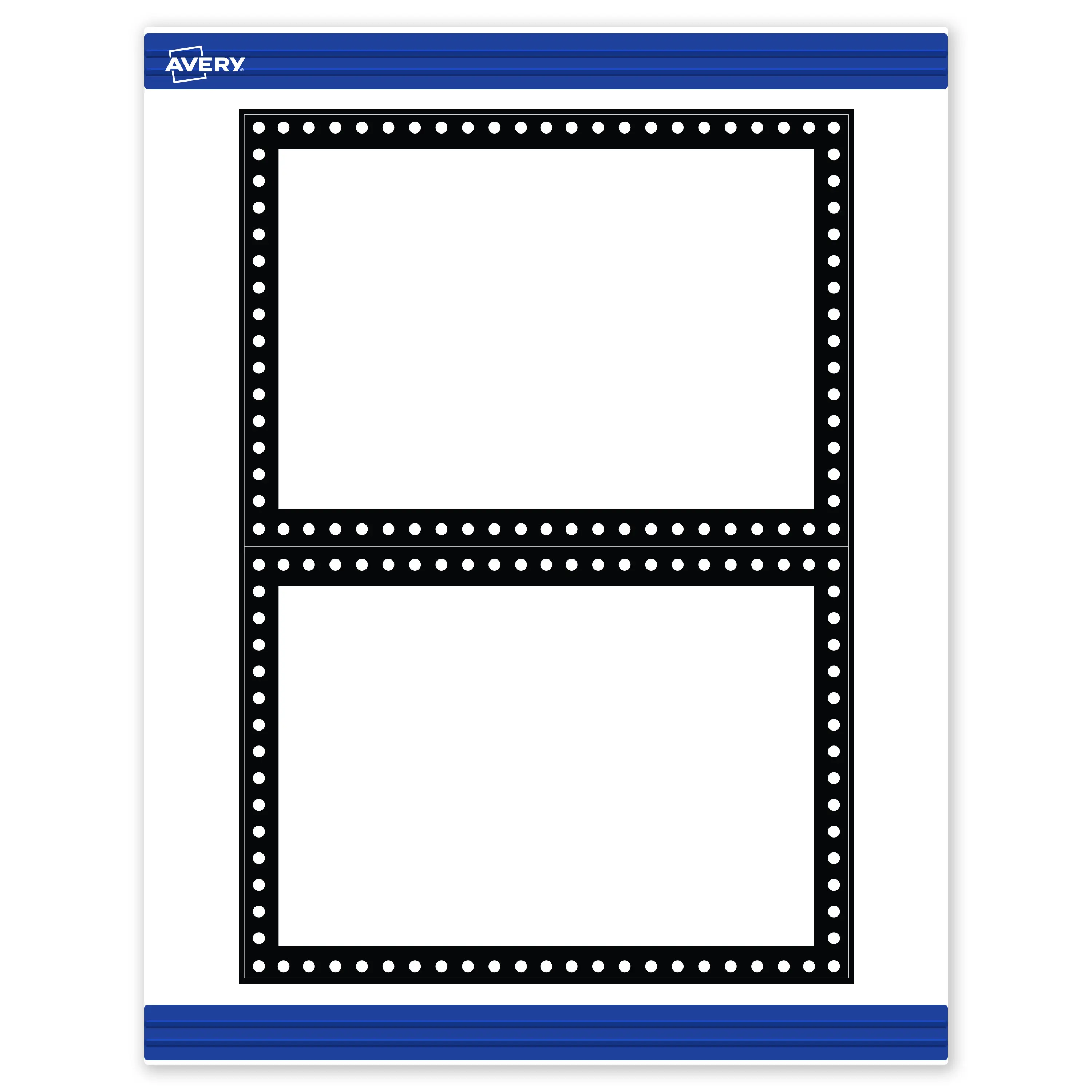 Avery Printable Rectangle Invitation Cards, 5" x 7", Matte White, Pre-printed Black & White Polka Dots Design, Sure Feed Technology, Laser & Inkjet Compatible, 40 Total