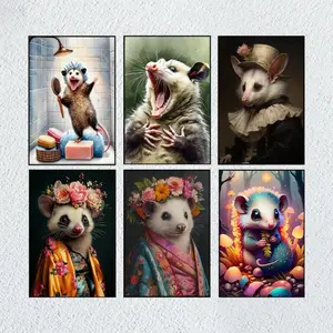 Possum Fun Poster Canvas Wall Art Animal Decor Humorous Artwork Perfect for Home or Office