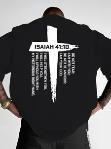 "Isaiah 41:10" Cross Bible Verse Graphic Long Sleeve Tee | Christian Faith Streetwear Top