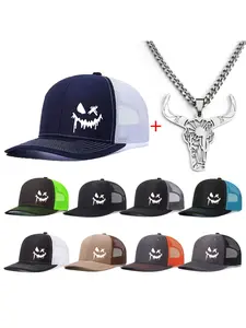 Unisex Baseball Cap with Smiling Face Design, Fitted Style for Men & Women, All-Seasons Wear, Adjustable Trucker Hat for Outdoors, Adjustable Snapback Cap, Fitted Snapback Hats
