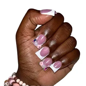 Spring fling c-curve duck press on nail, Bold Hues