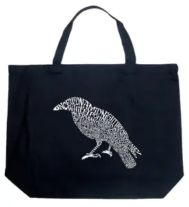 Edgar Allan Poe's The Raven - Large Word Art Tote Bag