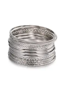 European and American Trendy 12-Piece Bracelet Set, Bohemian Multi-Layer Alloy Bracelets for Women, Fashionable Jewelry Collection, Stackable Bracelets, Layered Stack Bangles