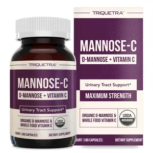 Mannose-C | Organic D-Mannose + Whole-Food Vitamin C – Supports Urinary & Bladder Balance – Certified Organic, Vegan & Non-GMO – 180 Count