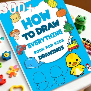 Step-By-Step Simple Drawing Kit, Educational Storybooks, Interactive Teaching Aids, Mind Games, Perfect for 3+ Kids, Pre-School Preparation