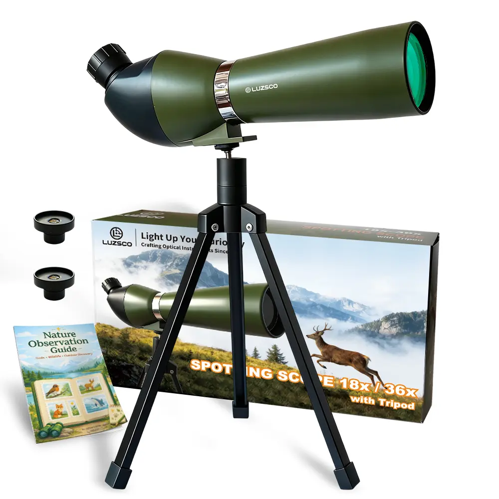 Kids Spotting Scope for Bird Watching, 18X & 36X Beginner Telescope with Tripod, STEM Outdoor Learning Gift for Ages 6-12