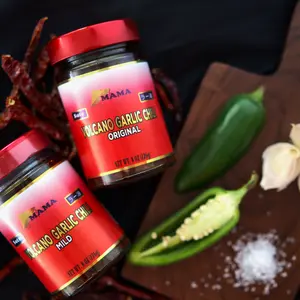 Mama Volcano Garlic Chili 8oz (Spicy) - Savory & Flavor-Packed Sauce Made in Hawaii with Bold Heat, Crispy Garlic, and Umami - Eggs, Pizza, & More!