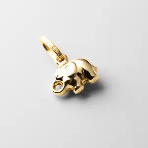 14K Gold Tiny Elephant Charm - Model 493