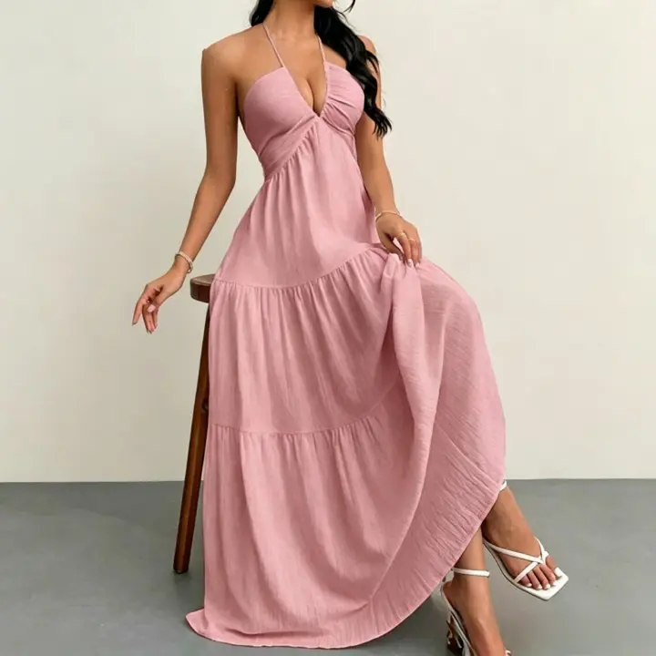 Women's Plain Dress, Summer Clothes Women, Casual Basic Loose Fit Sleeveless Dress for Beach Holiday Vacation, Ladies Summer Clothes, Women's Clothing, Womenswear, Dresses for Party, Minimalist A Line Dress summerwins,summerwins