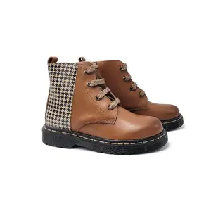 Confetti Cognac Houndstooth Bootie