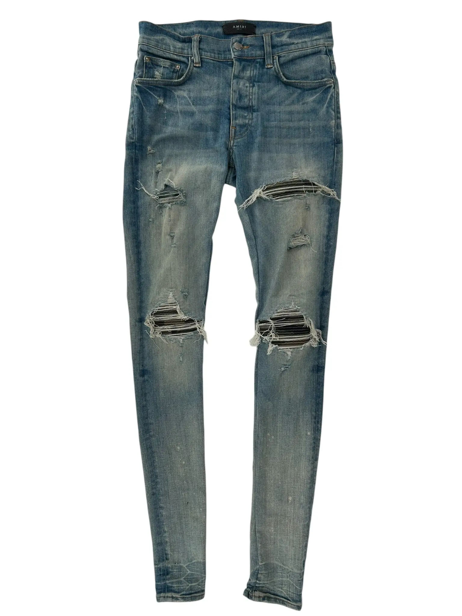 Amiri MX1 Camo Ribbed Denim Blue