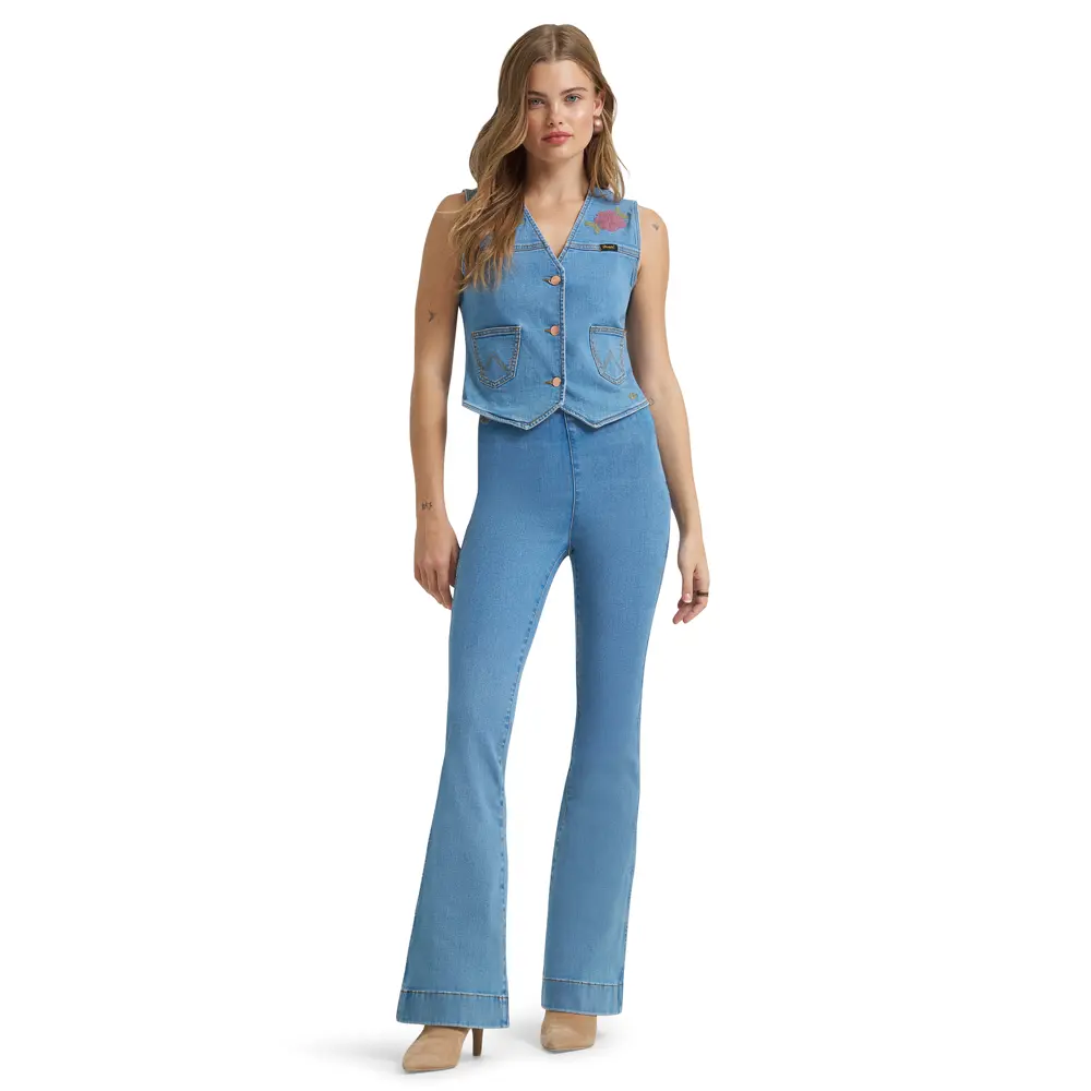 112375596 Wrangler X Lainey Wilson Women's Pull On Flare Jean - Blue