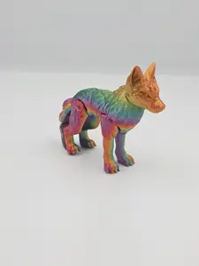 Articulated Wolf – Crystal Finish Fantasy Wolf Figurine