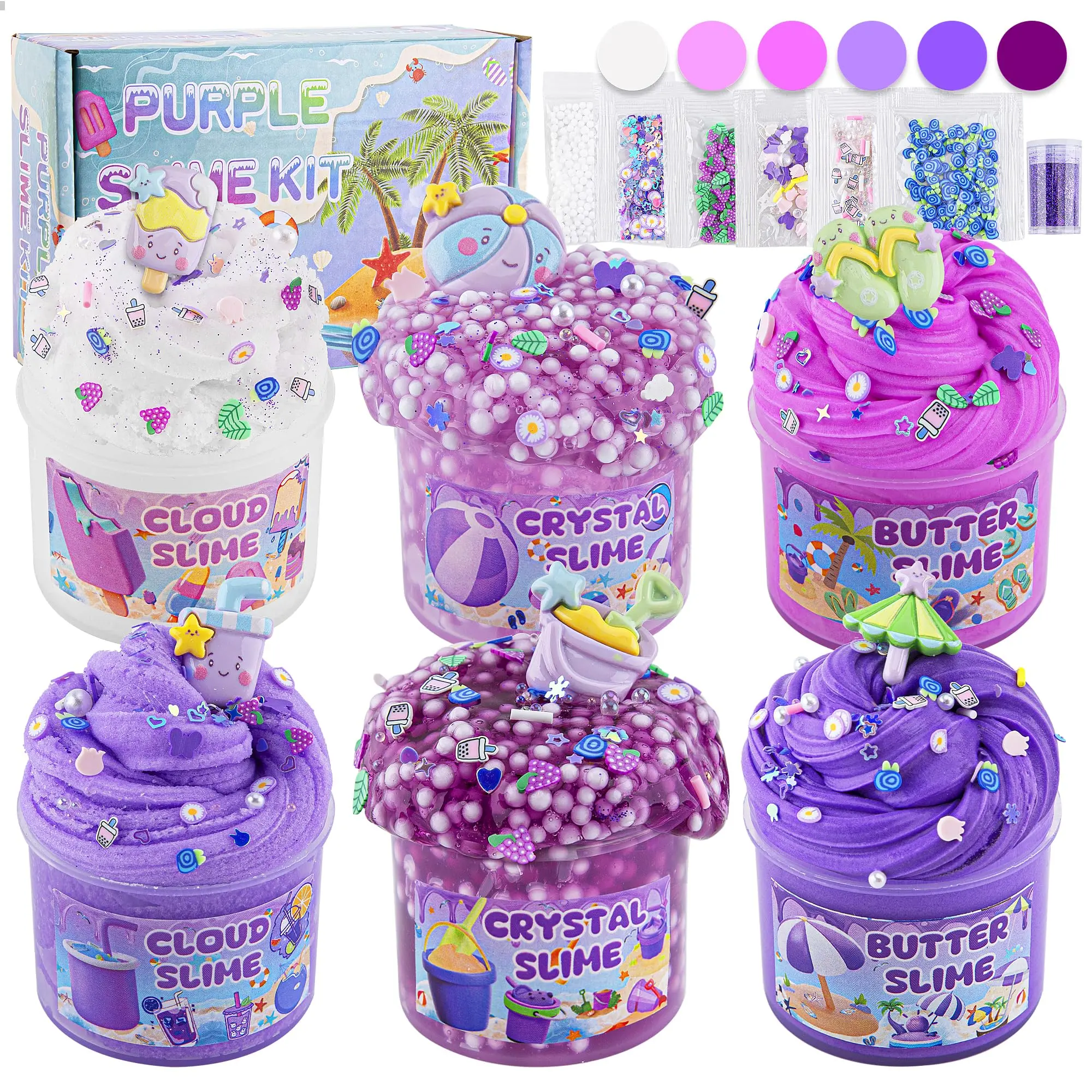 6-Pack Purple Gradient Slime