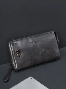 Kaiduch Anti-Theft Clutch Bag for Travel, Minimalist Design Holds Phone & Tablet, 6 Card Slots with Secure Zipper