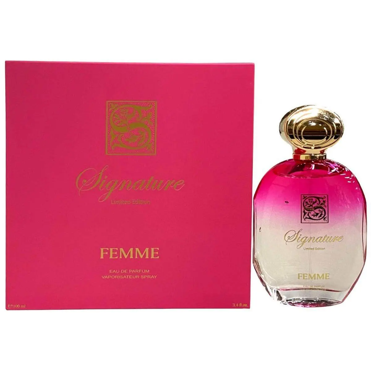 Signature Pink Femme Limited Edition Fragrance Parfum for Women, EDP Single Bottle, 3.4 oz / 100ml, Signature Scent, Female, Bottle Women's Fragrance, Eau De Parfum Women's Fragrance