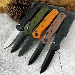 Utility Multifunctional 8551BK Button Lock EDC Pocket Knife S90V Blade G10/Nylon Glass Fiber Handles Outdoor Camping Hiking Great GiftKnives